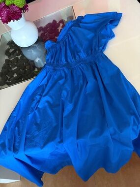 NWT- JCrew Beautiful One-Shoulder Smocked Waist Dress